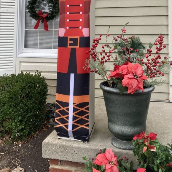 Christmas Door Decorations Nutcracker Decor Outdoor Xmas Holiday Porch Signs Set - Picture 4 of 4